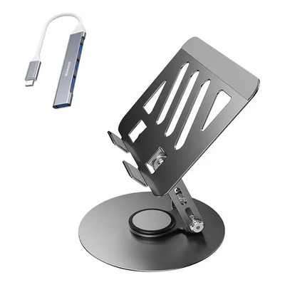 Metal Ajustable Plegable Teléfono Tablet Soporte Base De Enfriamiento Soporte Tablet Base Giratoria 360° Plegable Para iPad\u002FSamsung\u002FXiaomi\u002FHuawei Table | MercadoLibre