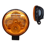 Faro Auxiliar 4 Hyper Led 12w Redondo 3 Ambar Ds