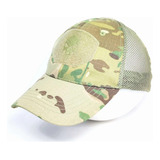 Gorra Calavera Con Malla Camuflada Multicam