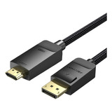 Vention - Cable 4k 60 Hz Dp Displayport X Hdmi 3 M