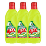 Kit Com 3 Limpador Diluível Ajax Fresh Lemon 500ml Cada