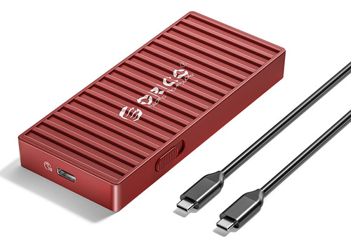 M.2 Nvme Case Para Disco Duro Usb3.2 Tipo C 10 Gbps Rojo