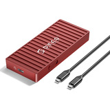 M.2 Nvme Case Para Disco Duro Usb3.2 Tipo C 10 Gbps Rojo