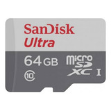 Tarjeta Microsd 64gb Clase 10, Sandisk