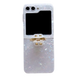 Founda For Samsung Galaxy Zflip 5,4,3,2 Anillos De Concha