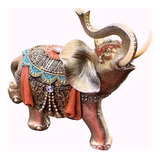 Elefante Indiano Decorativo Em Resina