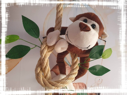 Pendente De Corda Com Macaco Quarto Infantil 