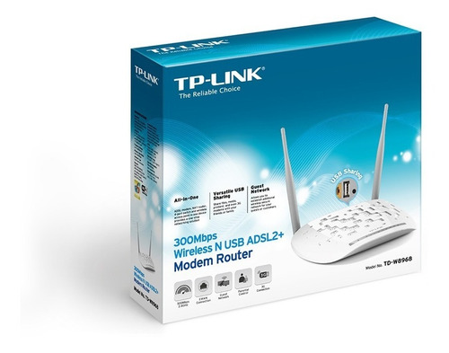 Módem Adsl Router Wifi 300mbs Puerto Usb Tp-link Td-w8968