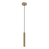 Luminária Teto Pendente Tubo Lavabo Sala Cama Bronze 40cm