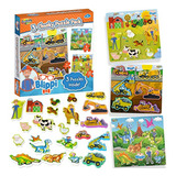 Blippi Chunky Puzzles For Kids By Creative Kids - 3 Chunky P