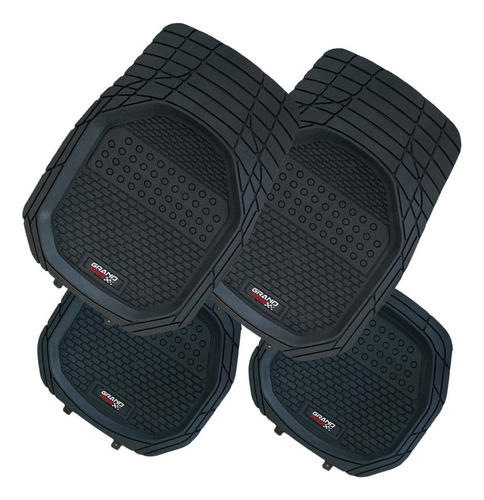 Tapete Carro Grand Prix Universal Ajustable Caucho Set De 4