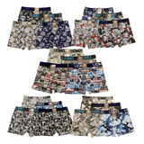 Pack 6. Boxers Short Marca Qikun De Caballero. Con Diseño.