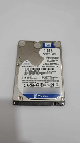 Hd P/ Notebook 1tb Western Digital (usado) Funcionando 100%.