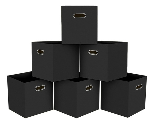 Caja Cajon Almacenamiento Tela Plegables Recamara Sala 6 Pzs