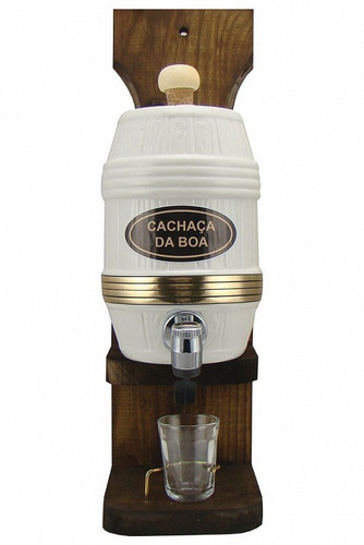 Pingometro Barril De Porcelana Rústica 1,5l Cachaça - Vinho