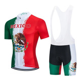 Uniforme Ciclismo Mexico Jersey Short Bib Bici Ruta Mtb Grav