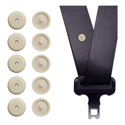 5 Topes Clip Remache Botón Cinturon De Seguridad Beige | MercadoLibre