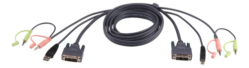 Cable Kvm Dvi-d Usb Single Link De 1,8 M Aten 2l7d02u