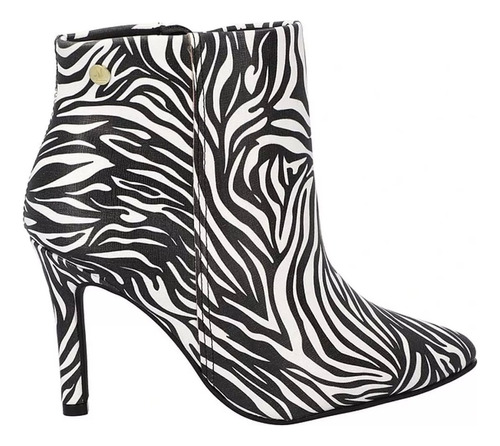 Bota Botineta Vizzano Zuriq Zebra Mujer Taco9cm Animal Print