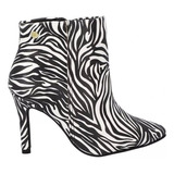 Bota Botineta Vizzano Zuriq Zebra Mujer Taco9cm Animal Print