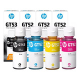 Combo Tintas Hp Gt53 Gt52 Negro Y Colores Original 5800 415