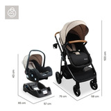 Coche Para Bebe Tipo Moises + Portabebe Cosmos Bebesit Color Beige