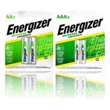 Pila Aa Aaa Energizer Recargables 2 Aa + 2 Aaa Distribuidora