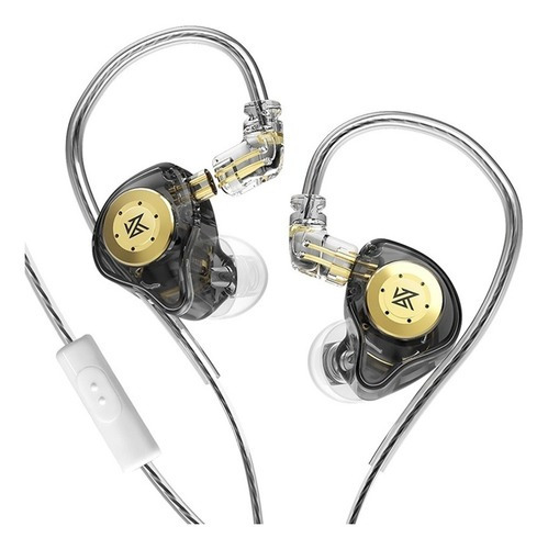 Audífonos In-ear Kz Audio Edx Pro Con Micrófono Color Negro