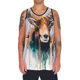 Camiseta Regata Unissex Animal Cabra Cabrito Bode Fazenda 2