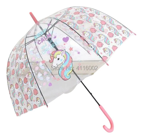 Guarda Chuva Infantil Menina Unicórnio Rosa Envio Imediato