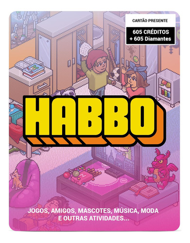 Habbo Hotel 605 Créditos + 605 Diamantes - 100% Original 