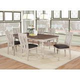 Roundhill Furniture Juego De Comedor De Madera Maciza De Ar.