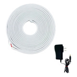 Neon Flex 5m 12v Ip68 Sumergible Blanco Frio Incluye Fuente