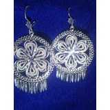 Arracada Filigrana Aretes Plata .925 Tejido Guelaguetza 17gr