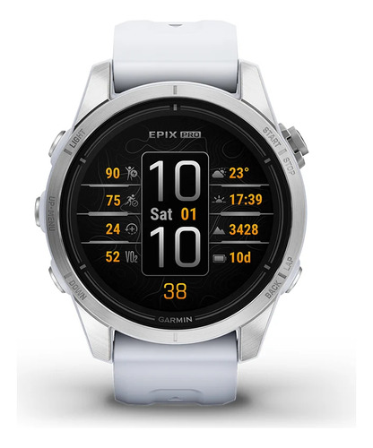 Reloj Smartwatch Epix Pro G2 Garmin 42mm Plateado Triatlon