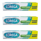  Pack X3 Corega Ultra Adhesivo Dental 70gr Sabor Menta