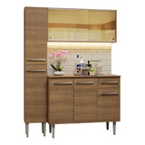 Mueble De Cocina Compacto 137 Cm Emilly Madesa R 06 Color Rustic