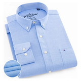 Camisa De Vestir Oxford Para Hombre, Camisas Francesas Con B