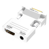 Convertidor Hdmi Hembra A Vga Macho Con Cable De Audio