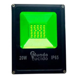 Reflector Led 20w 110v Luz Verde 10 Pzas