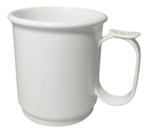 Jarro Mug X10 Vaso Plastico Recto 9cm Apoya Dedo Colores Asa