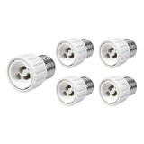 5 Adaptador Soquete De Ampolleta Base Gu10 A E27 - Sumatel