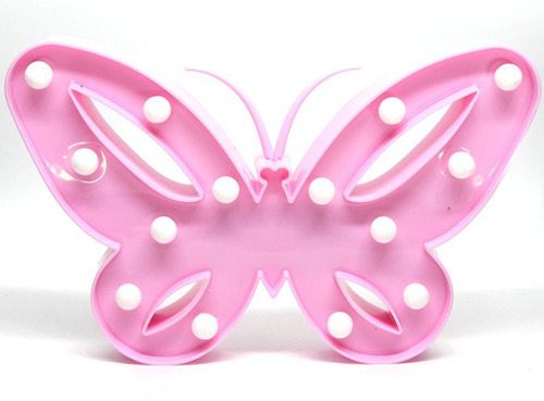 Lámpara Mariposa Luz Led Decorativa Dormitorios Baño Niña