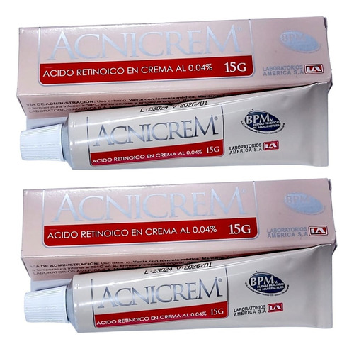 2 Crema Anti Acné Acnicrem 15g - g a $1200