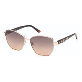 Lentes De Sol Dorado Degradé Guess Gu0010232f