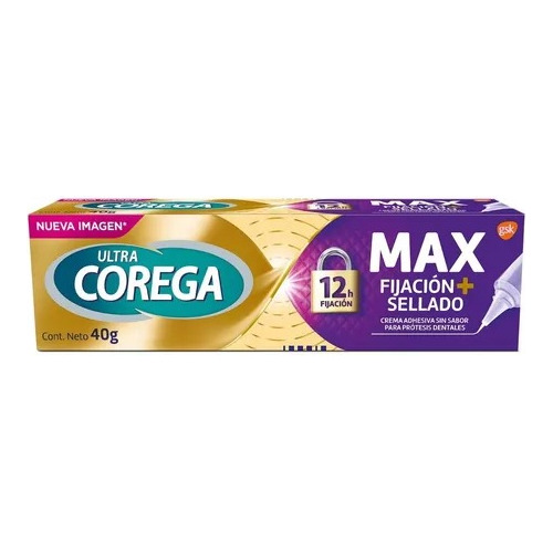Ultra Corega Max Fijacion+sellado Crema X 40 Gr Sin Sabor