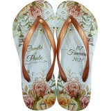 24 Chinelo Personalizado Casamento Brinde 12x S/ Juros