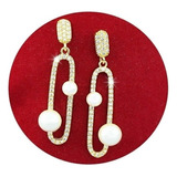 Aretes Pendientes Broqueles Oro 18k Elegante Dama Casual