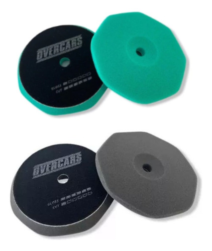 Overcars Kit Pad Orbital 5 Corte Alto + Finish Verde Y Negro