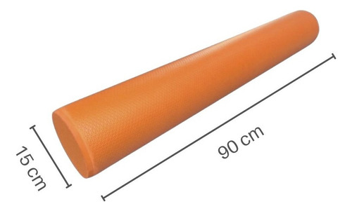 Rolo Massagem Liberação Miofascial 90cm X 15cm Terra Fitness Cor Laranja